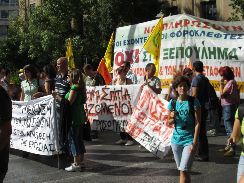 Generalstreik in Athen Oktober 2012